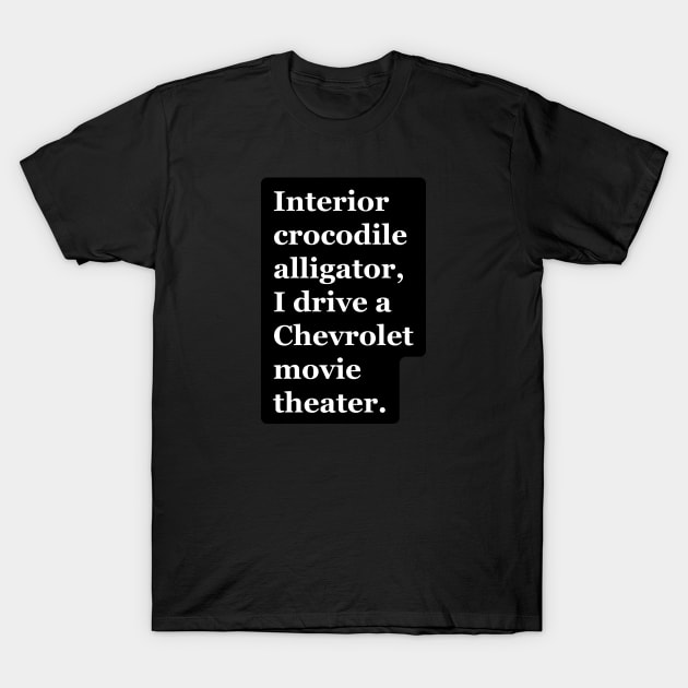Interior crocodile alligator shirt on sale